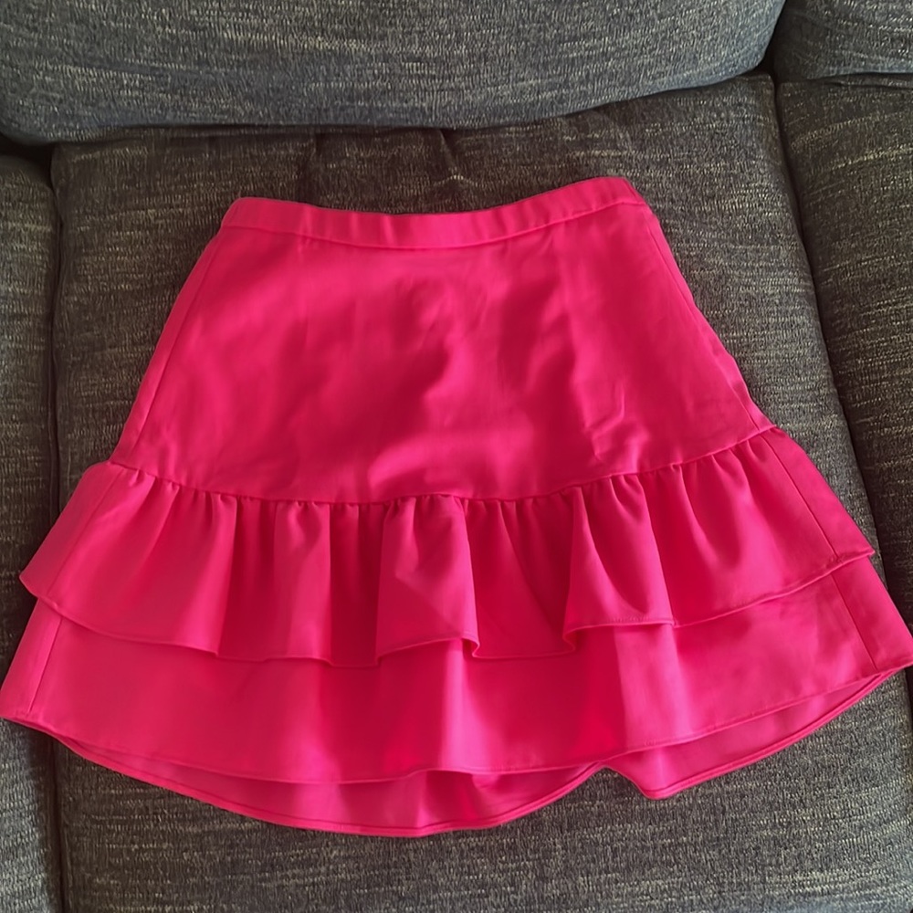 J.CREW  hot pink mini skirt